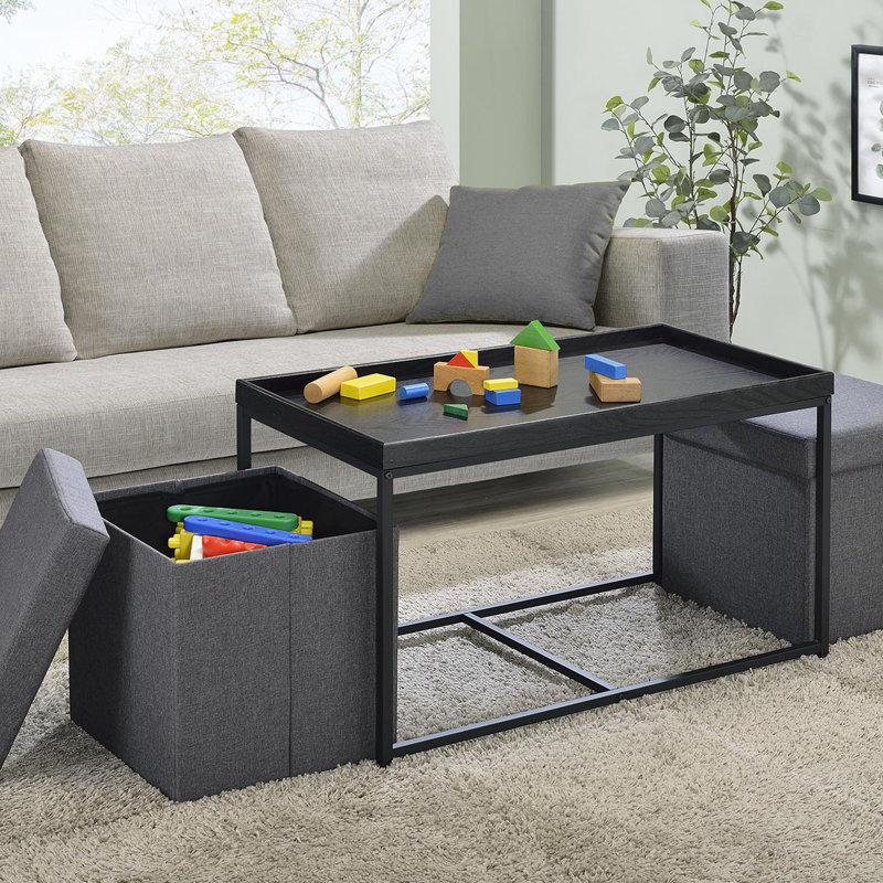 Latitude Run® Frame Coffee Table with Storage Wayfair